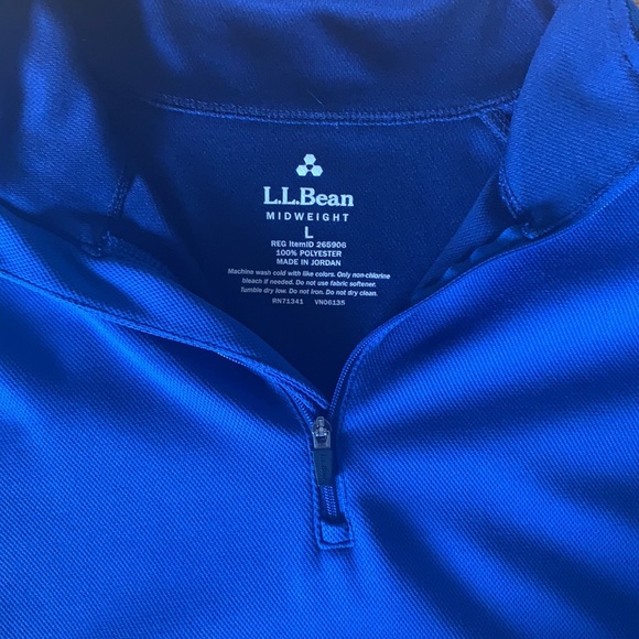 MEN’S LL BEAN ATHLETIC QUARTER ZIP (L) - Picture 5 of 8